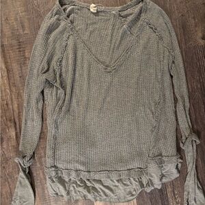 Free People Waffle Knit Thermal Women's Top